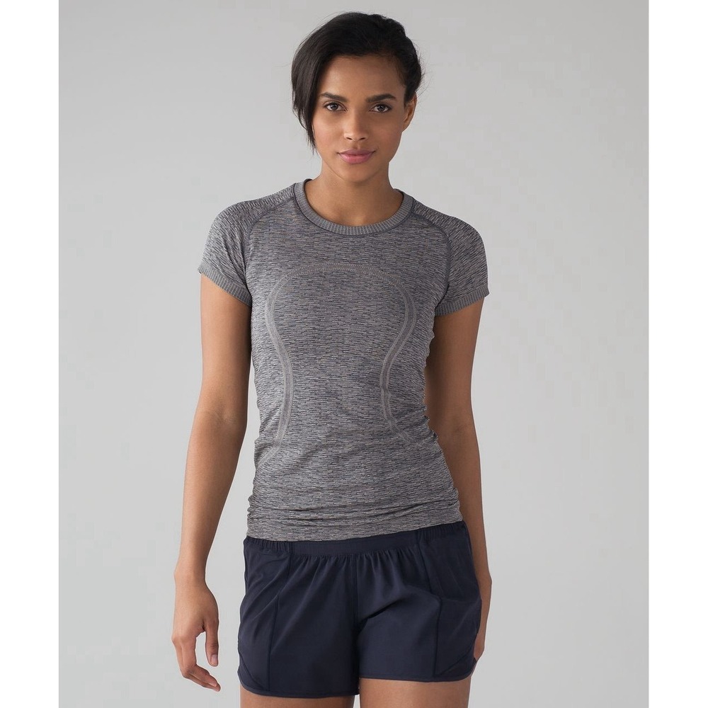 Lululemon Swiftly Tech Short Sleeve Shirt Women's Size 6 Gray Yoga Running‎ Gym